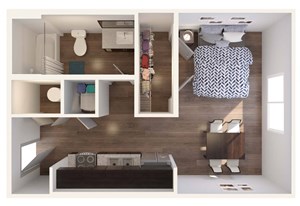 Floorplan Photos Gallery Lofts at Murray Hill Studio Floor Plan
